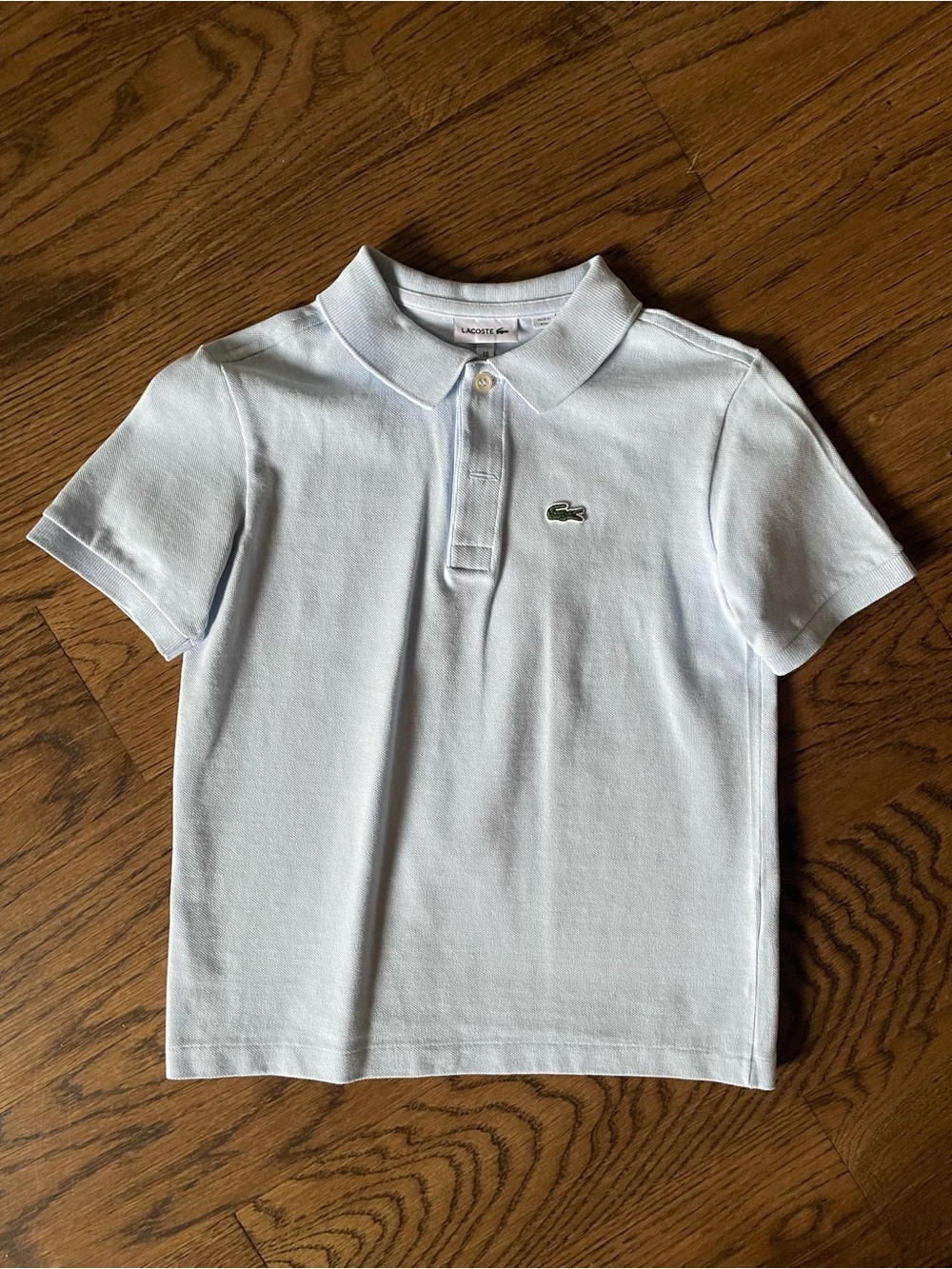 Lacoste Light Blue Kids' Polo Shirt - Size 10